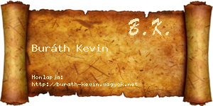 Buráth Kevin névjegykártya